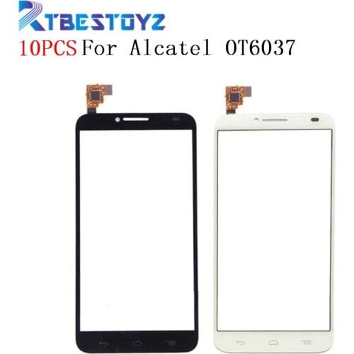 RTBESTOYZ 10PCS Phone Touchscreen Digitizer For Alcatel One Touch Idol 2 6037 OT6037 6037Y Touch Screen Front Glass Panel Lens