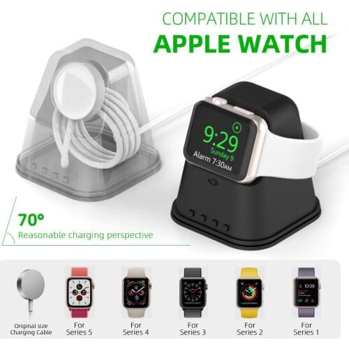 Silicone Charge Stand Holder Station for Apple Watch Series 2 3 4 5 6 Charging Stand Bracket Base Smart Accessories 38mm 42mm