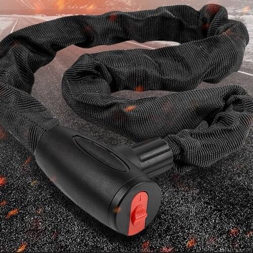 ZK20 Road Bicycle Bike Safety Anti-theft Chain Lock With 2 Keys Outdoor Cycling Bike Lock Bicycle Accessories