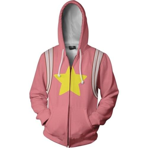 Steven Universe Quartz Hoodie Men Women Jacket Cheeseburger Costume Harajuku Hoodies Sweatshirts Casual Zipper Hooded Jacket