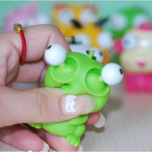 Funny Cartoon Animal Vent Squeezing Eyes Gags Practical Jokes Toy No Stress Ball Fun Toys
