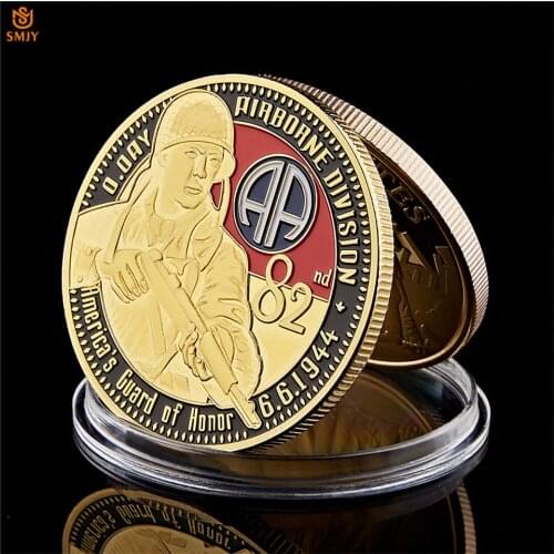 1944.6.6 D-Day US 82nd Airborne Division Military Challenge Commemorative Coin US Army Collectible Gifts