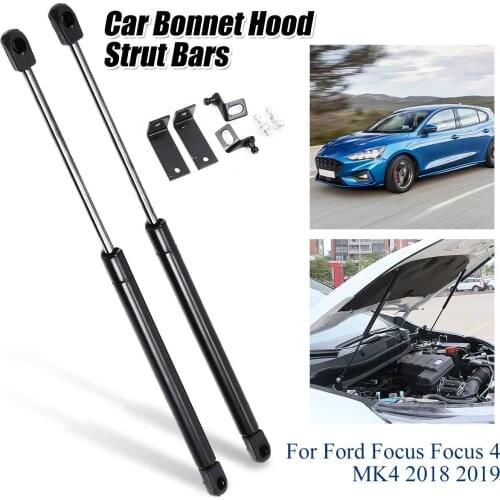 2pcs Car Refit Bonnet Hood Gas Shock Lift Strut Bars Support Rod For Ford Focus MK4 Focus4 2018 2019 2020