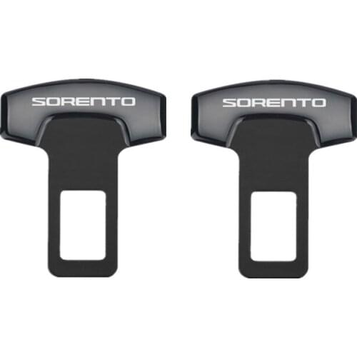 2PCS Safety Belt Buckles Real Trucks Car Safty Belt Alarm Canceler Stopper for KIA SORENTO 2016 2017 2018 Accessories