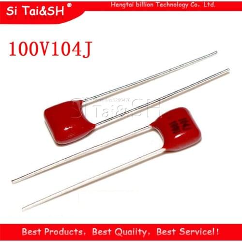 20PCS 100V104J Pitch 5mm 100NF 0.1UF 100V 104 CBB Polypropylene film capacitor