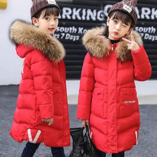 2019 Princess Girls Winter Jackets made of Down Thicken Warmly Coat for Teenage Girls Clothing Children Outwear 8 1 0 12 Years