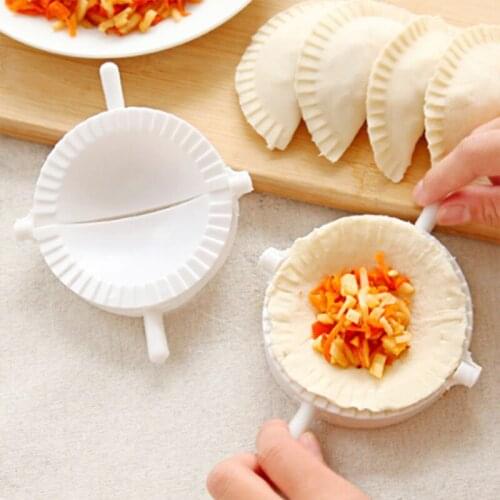 3Pcs Kitchen 7CM/8CM/10CM Dumpling Molds Plastic Dough Press Dumpling Pie Ravioli Mould Cooking Pastry Chinese Food Jiaozi Maker