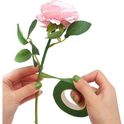 30 Yard 12MM Floral Stem Tape Corsages Buttonhole Artificial Flower Stamen Wrap Florist Green Tapes Nylon Flower Craft Supplies