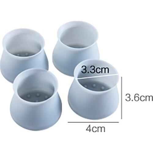 4 PCS/Lot Table Chair Leg Mat Silicone Non-slip Table Chair Leg Caps Foot Protection Bottom Cover Pads Wood Floor Protectors