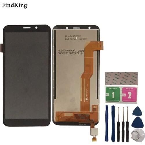 5.0'' LCD Display For LEAGOO Z10 Mobile Phone LCD Display Touch Screen Digitizer Panel Sensor Tools Front Glass 3M Glue
