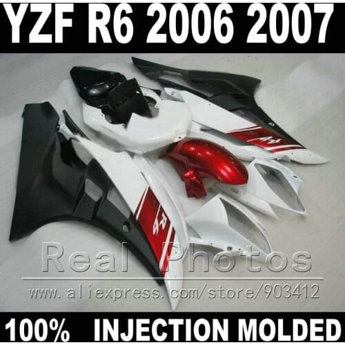 7 gifts bodywork for YAMAHA R6 fairing kit 06 07 Injection molding wine red white matte black 2006 2007 YZF R6 fairings
