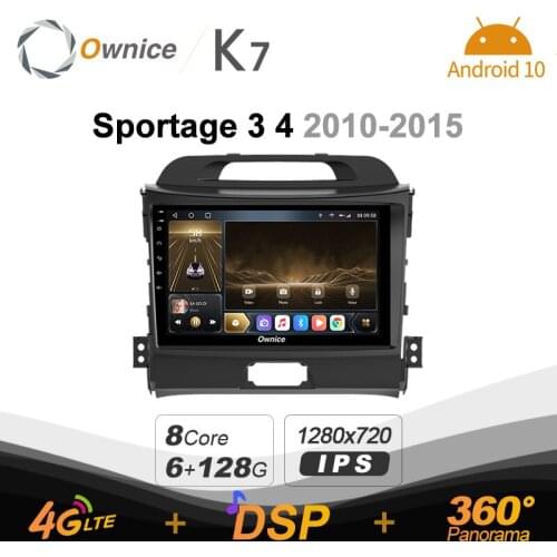 K7 Ownice 6G+128G Android 10.0 Car Radio For Kia Sportage 3 4 2010 - 2015 Multimedia Video 4G LTE GPS Navi 360 BT 5.0 Carplay