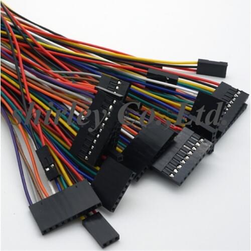 Dupont line 10CM 2.54mm Female to Female 2P/3P/4P/5P/6P/7P/8P/9P/10P/12P Color Breadboard Cable Jump Wire Jumper For