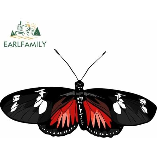 EARLFAMILY 13cm x 12.9cm For Butterfly Sunscreen Car Stickers Air Conditioner Decal Graffiti Sticker Vinyl Material Decoration