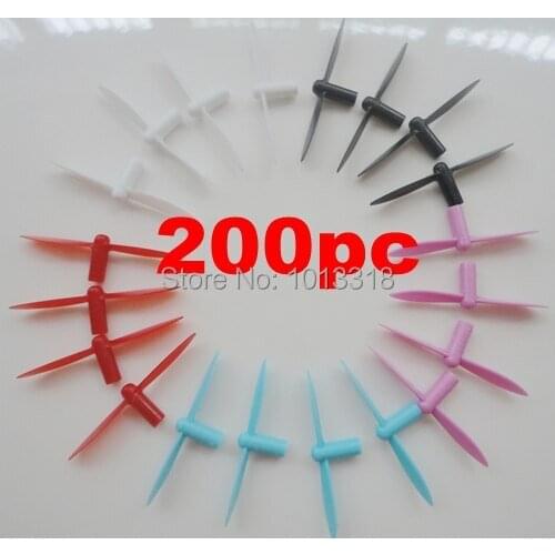 Ewellsold 50sets=200pcs CX-10 CX-10C CX-10W Main Blade for WL V272 V282 V292, Q4 H111,JXD-395,U207 RC Quadcopter 5 colors