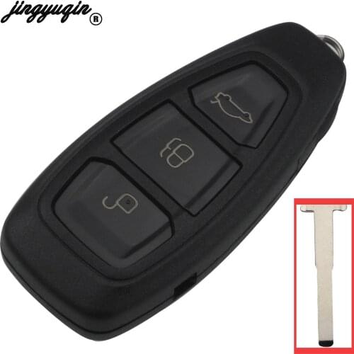 Jingyuqin 10p 3 Button Replacement Key Remote Flip Keyless Shell Case 3 Buttons For Ford Mondeo Focus Fiesta FOB Shell
