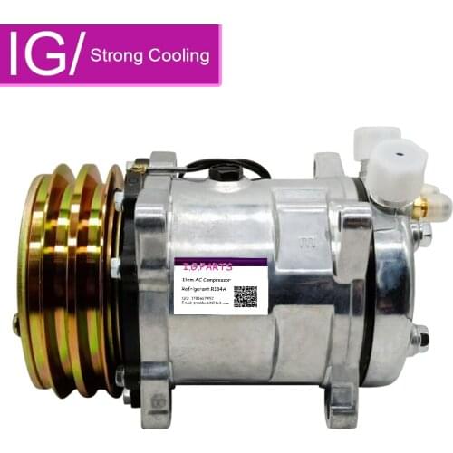 Sanden 5h14 AC Compressor For SANDEN 508 SD508 12V / 24V 2 Groove V Belt Pulley Tractor Excavator Heavy Duty Truck