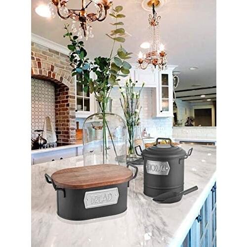 The Mia Black Bread Storage Container GLV0503