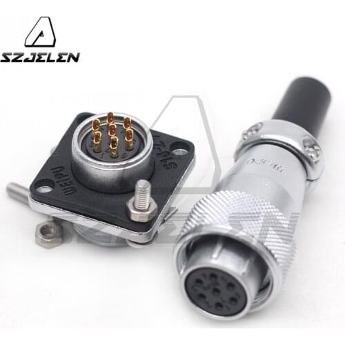 WEIPU WS16- 7 pin metal waterproof connector,Female plug male socket,can be used in industry, aviation, communications, etc