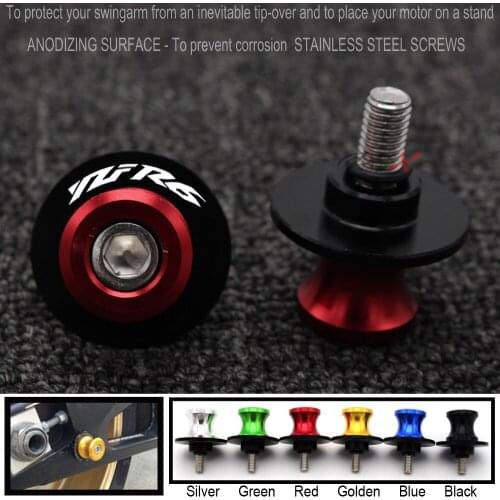 With Logo Motorcycle Accessories CNC Aluminum M6 Swingarm Spools Slider Stand Screw For Yamaha YZF-R6 YZF R6 YZF600 1999-2018