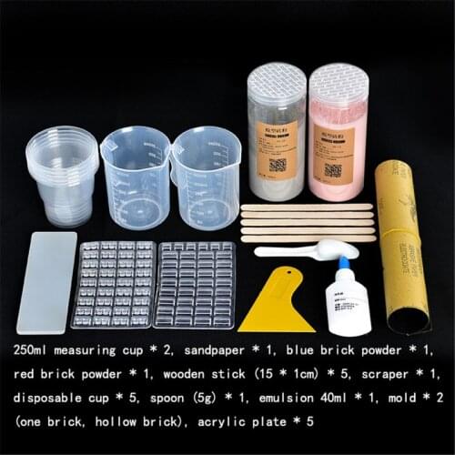 1/16 Miniature Simulation Brick DIY Kit Sand Table Diorama Landscape Scenery High Quality