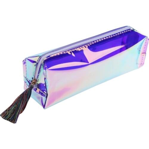Iridescent Laser Pencil Case School Supplies Stationery Gift Pencilcase Cute Pencil Box Bag Pouch for Girls material escolar