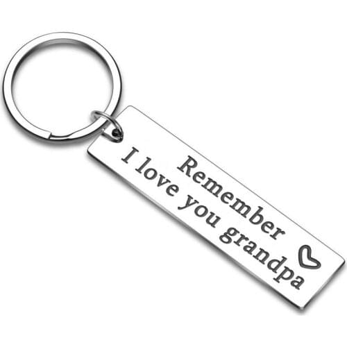 Fathers Day Gift Grandpa Keychain Birthday Gifts for Grandfather from Granddaughter Grandson Christmas Wedding for Grandparents