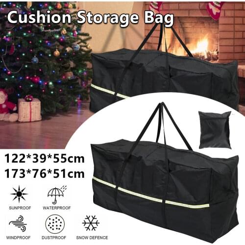 Garden Furniture Cushion Storage Bag Waterproof Anti-UV Christmas Tree Storage Bag with Handle and Zipper