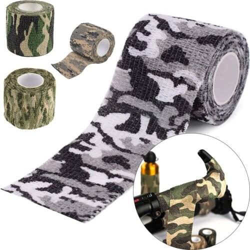 Self Adhesive Knee Finger Athletic Bandage 4.5M Multifunctional Camouflage Travel Camping Camouflage Non Woven Tape Masking Tape