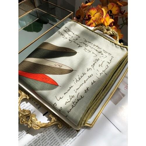 Medieval Pegasus autumn winter silk wool big square scarf silk wool big square scarf women shawl dual-use 135*135