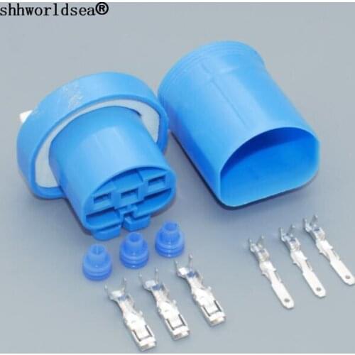 Shhworldsea 100set Waterproof 3pin 9004 9007 Car HID Bulb Connector Female male Socket HB1 HB5 auto
