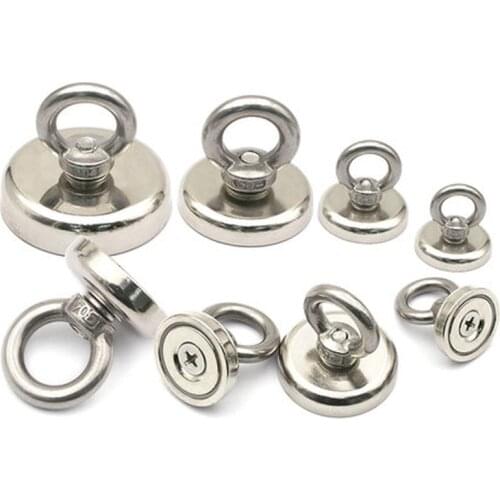 Super strong powerful Circular Ring Neodymium magnet permanent magnetic Lifting tool Salvage Suction cup Industrial Magnet