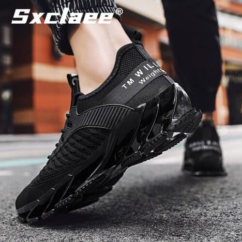 Sxclaee Fashion Blade Mens Casual Shoes Breathable Wear-resistant Sports Shoes Sweat-absorbent and Deodorant Male Shoes
