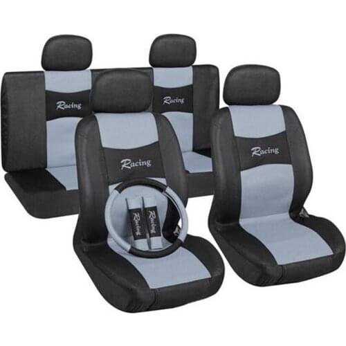 Hot Sale Polyester Fabric Universal Car Seat Cover Fit Most Cars with Black+Blue/Red/Gray Car Styling Car Seat Protector