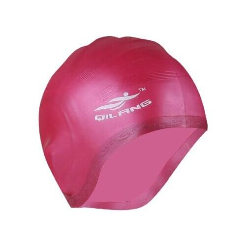 Lady professional swimmming cap ears protect silicone waterproof for long hair women men adult swim caps diving hood hat