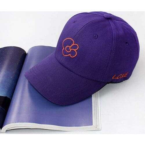 Korean Vintage Flower Embroidery Soft Top Sunor Baseball Hat Women Spring / Summer Casual Fashion versatile Duck Hat Mens Tide