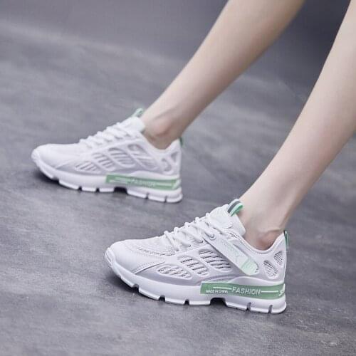 Summer Korean Platform Sneakers Women Shoes Thick Bottom Chunky Sneakers Breathable Solid Color Slip On Casual Shoes Woman 2021