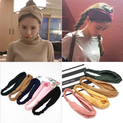 DHL or fedex 200pcs/lot Women Summer Autumn Suede Headband Vintage Cross Knot Elastic Hair Bands Girls Hairband Hair Accessories