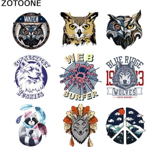 ZOTOONE Iron on Transfers for Clothing Letters Spider Tiger Patches for Clothing Iron on Patches Diy Appliques A-level Washing E