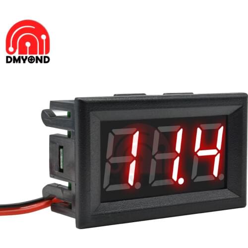 1pc DIY Mini Voltmeter Tester Digital Voltage Test Battery AC 70V-500V 2 Wires Red for Auto Car LED Display Gauge Volt Indicator