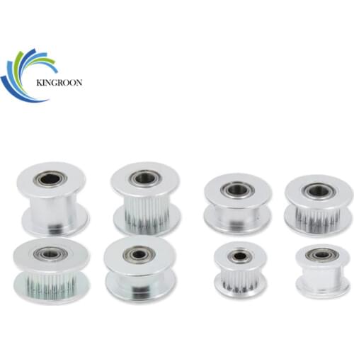 10pcs/lot GT2 Idler Timing Pulley 16 Teeth 20Tooth Part Wheel Bore 3mm 5mm Aluminium Tooth Gear Width 6mm 10mm 3D Printers Parts