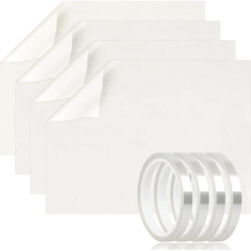 4 packs of Delicate PTFE Sheets 11.8 x 15.7 Inches and 4 Rolls of Heat Resistant Tape