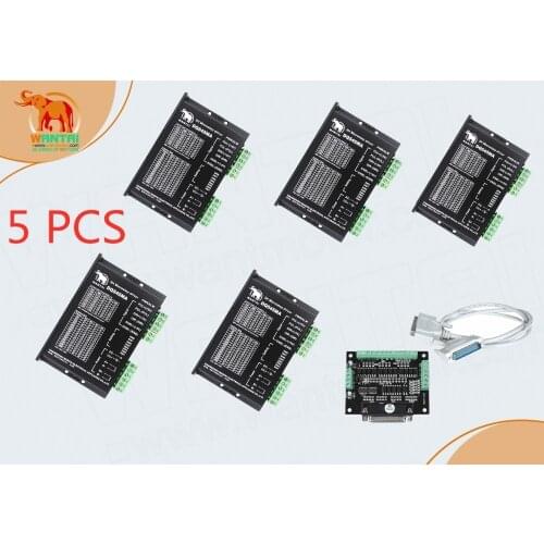 5 Axis Wantai Stepper Motor Driver DQ545MA for 4.5A/50V/128Microstep , Higher Performance,matching Nema 23 & Nema 34 motor