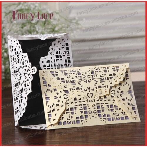 50pcs Laser Cut Paper Customized, Birthday, Valentine,Greeting, Wedding Invitation Cards For Sweety Wedding