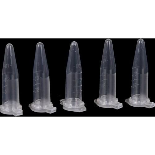 50 PCS Clear Micro Plastic Test Tube Centrifuge Vial Snap Cap Container for Laboratory Sample Specimen Lab Supplies 0.5 ML