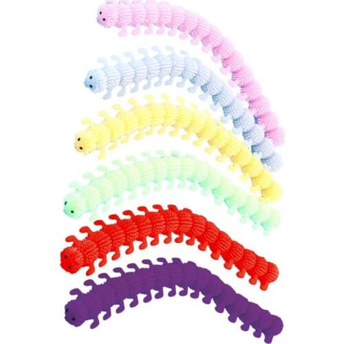 6 Packs Compression Toys 16 Sections Luminous Stretching Toys
