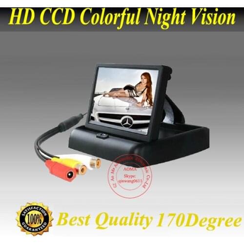 Free shipping Car Rear monitor 4.3inch stand security TFT For car rear view camera with high resolution and digital panel