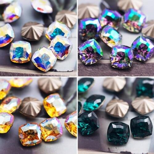 Glitter Rhinestones Crystal AB Millennium Series Fancy stone Pointback Strass Sewing & Fabric Garment Rhinestone Nail Art Stone