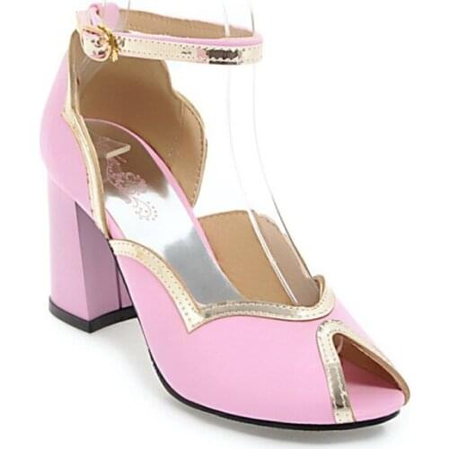 Big Size 11 12 13 14 15 high heels sandals women shoes woman summer ladies open-toed buckles Shallow mouth Thick with sandals