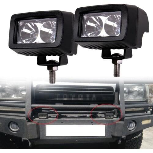 1PAIR 10W LED WORK LIGHT 12V 24V CAR MOTORCYCLE BICYCLE SUV TRUCK WAGON PICKUP DRIVING SPOT FOG LAMP AUXLIARY INDICATOR LIGHT